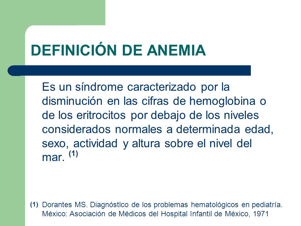 anemia microcitica hipocromica pediatria